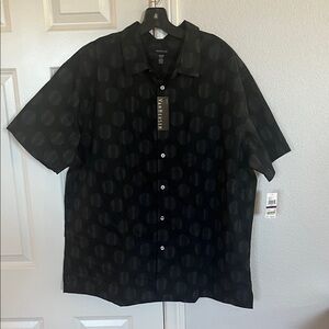 Van Heusen Men's Black Patterned Shirt